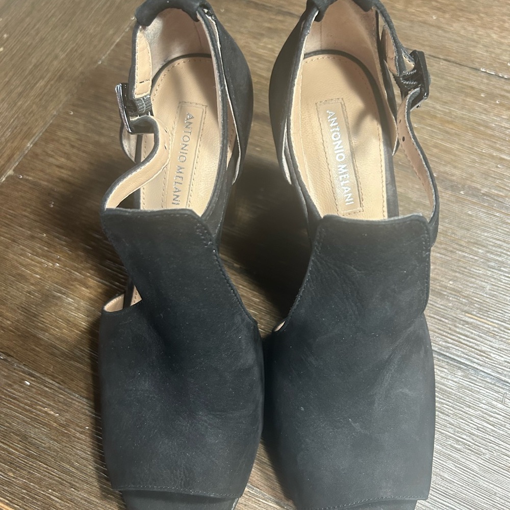Antonio Melani genuine leather suede with tortoise heel size 7.5 - Picture 7 of 10